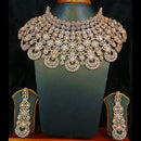 Jain Jewellers Gold Plated AD Choker Necklace Set