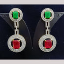 Jain Jewellers Gold Plated American Diamond Dangler Earrings