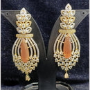 Jain Jewellers Gold Plated American Diamond Dangler Earrings