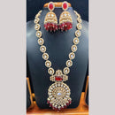 Jain Jewellers Gold Plated Polki Kundan Stone And Beads Long Necklace Set