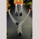 Jain Jewellers Silver Plated American Diamond Necklace Set