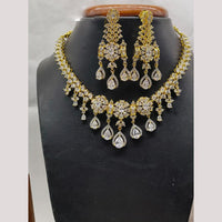 Jain Jewellers Gold Plated American Diamond Necklace Set