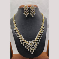 Jain Jewellers Gold Plated American Diamond Necklace Set