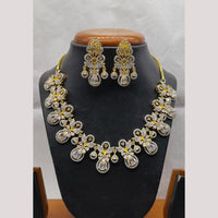 Jain Jewellers Gold Plated American Diamond Necklace Set