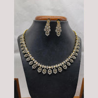 Jain Jewellers Gold Plated American Diamond Necklace Set