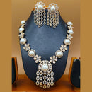 Jain Jewellers Gold Plated American Diamond And Beads Necklace Set