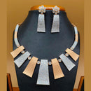 Jain Jewellers 2 Tone Plated American Diamond Necklace Set