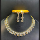 Jain Jewellers Gold Plated American Diamond Necklace Set