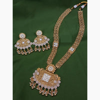 Jain Jewellers Kundan Stone Divine Grace Long Necklace Set 