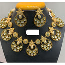Jain Jewellers Chandbali Design with Kundan and Leaf Motif Necklace Set 