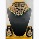 Jain Jewellers Sparkling Kundan and Pearl Traditional Necklace Set with Matching Earrings      