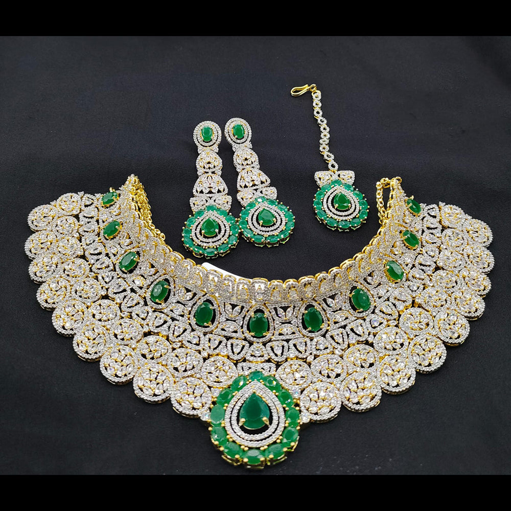 Jain Jewellers Luxury American Diamond Choker Necklace Set