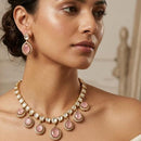 Jain Jewellers Luxury Kundan Polki Stone And American Diamond Necklace Set for Women