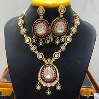 Jain Jewellers Graceful Polki Kundan Stone Jewellery Necklace Set