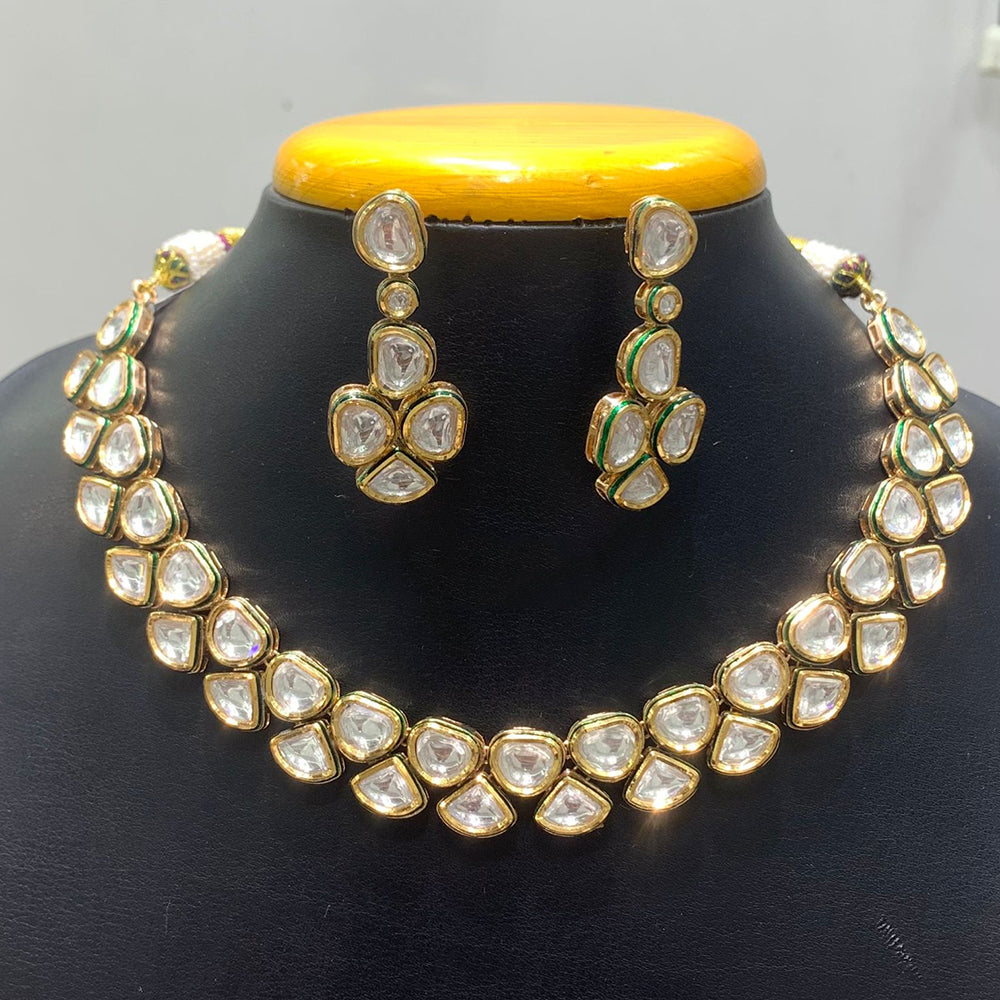 Jain Jewellers Graceful Polki Kundan Stone Choker Necklace Set