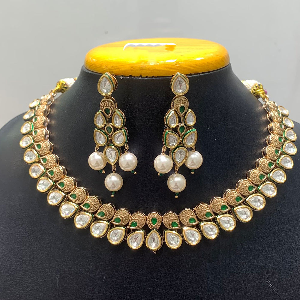 Jain Jewellers Graceful Polki Kundan Stone Choker Necklace Set