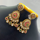 Jain Jewellers Elegant Pota Stone And Pearl Embellished Traditional Dangler Earrings