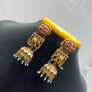 Jain Jewellers Luxurious Pota Stone And Pearl Embellished Ethnic Jhumki Earrings