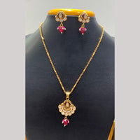 Jain Jewellers Graceful Pota Stone And Beads Ethnic Pendant Jewellery Set