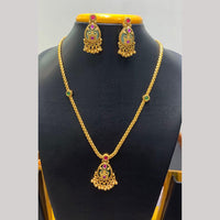 Jain Jewellers Graceful Pota Stone And Beads Ethnic Pendant Jewellery Set