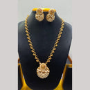 Jain Jewellers Pota Stone Long Necklace Set with Matching Earrings