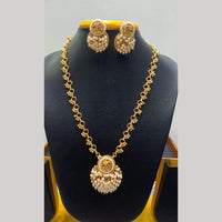 Jain Jewellers Pota Stone Long Necklace Set with Matching Earrings