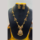 Jain Jewellers Pota Stone Long Necklace Set with Matching Earrings
