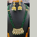 Jain Jewellers Pota Stone Long Necklace Set with Matching Earrings