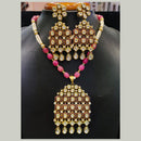 Jain Jewellers Pota Stone Long Necklace Set with Matching Earrings