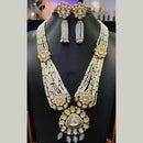 Jain Jewellers Pota Stone Long Necklace Set with Matching Earrings
