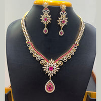 Jain Jewellers Premium American Diamond Designer Necklace Set