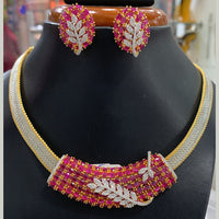 Jain Jewellers Premium American Diamond Designer Necklace Set