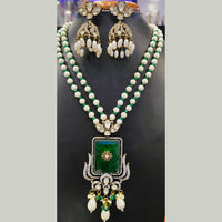 Jain Jewellers Premium American Diamond And Beads Designer Necklace Set