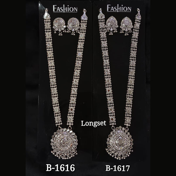 Kavita Art Oxidised Plated Long Necklace Set (Assorted Design Set 1)