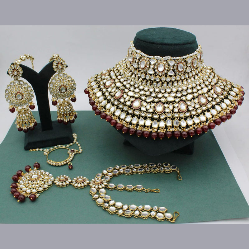 Kavita Art Gold Plated Kundan Semi Bridal Set