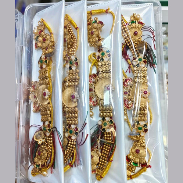 Kavita Art Gold Plated Pota Stone Necklace Set (1Piece Only)