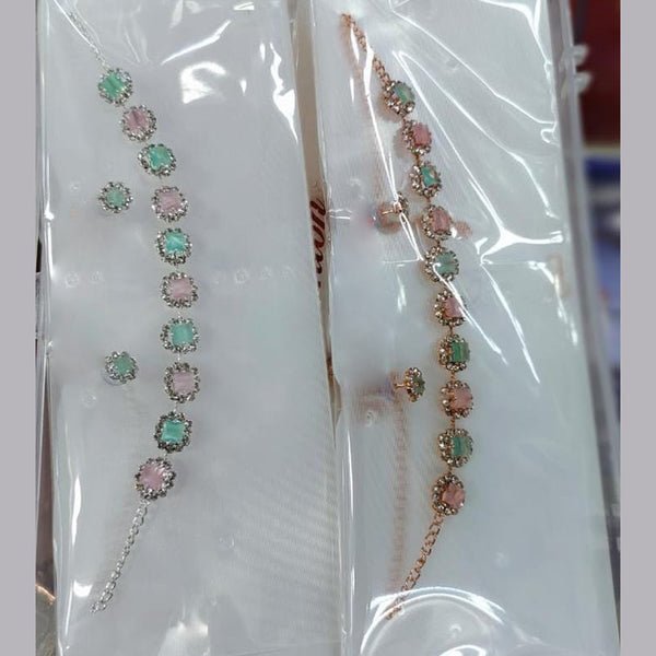 Kavita Art Crystal Stone Necklace Set  (1 Piece Only)