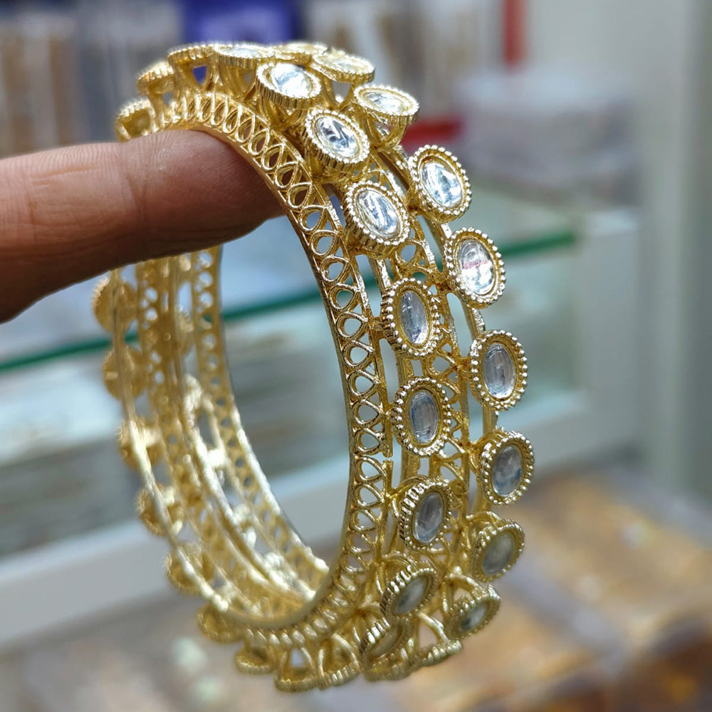 Kavita Art Gold Plated Kundan Bangles Set