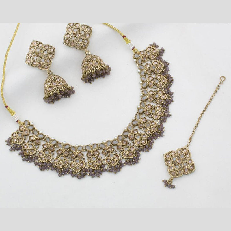 Kavita Art Gold Plated Crystal Stone Necklace Set