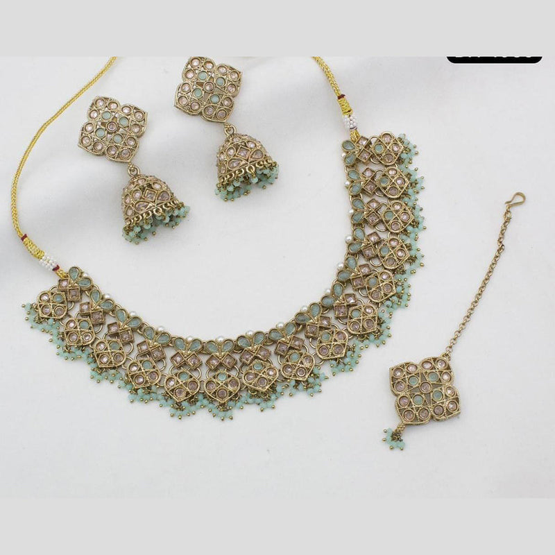 Kavita Art Gold Plated Crystal Stone Necklace Set