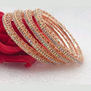 Kavita Art Rose Gold Plated Austrian Stone Bangles Set