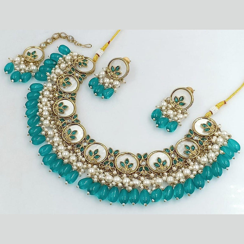 Kavita Art Gold Plated Pearls And Beads Necklace Set