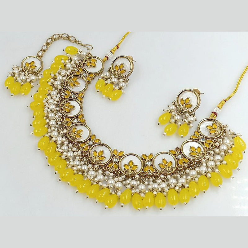 Kavita Art Gold Plated Pearls And Beads Necklace Set