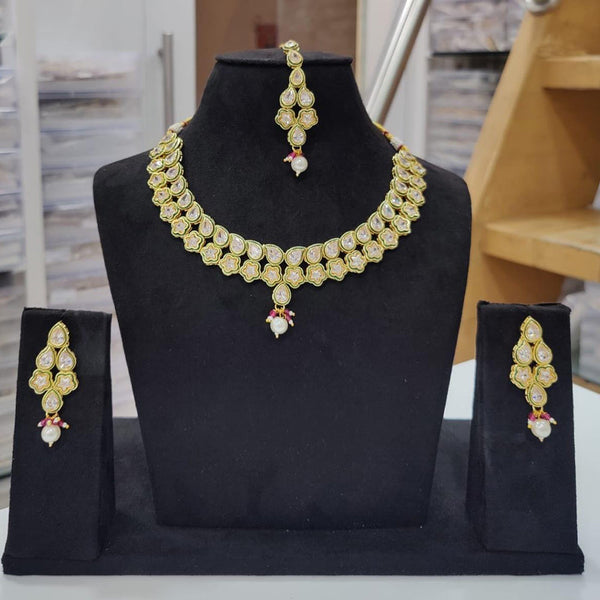 Kavita Art Gold Plated Polki Kundan Choker Necklace Set