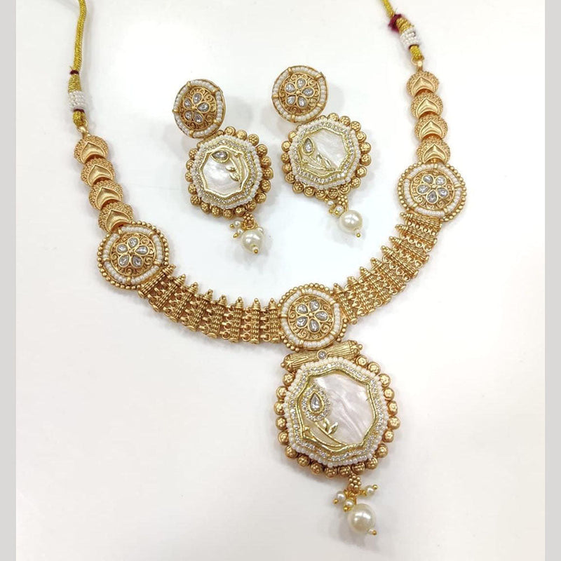 Kavita Art Gold Plated Kundan Choker Necklace Set