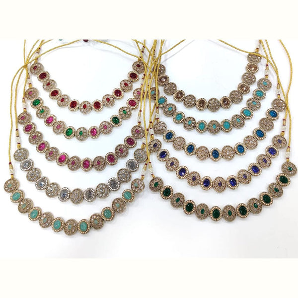 Kavita Art Gold Plated Crystal Stone Necklace Set