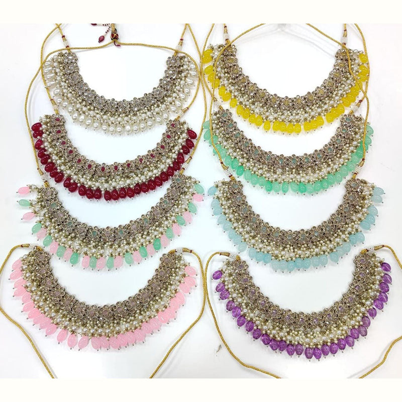 Kavita Art Gold Plated Crystal Stone Necklace Set