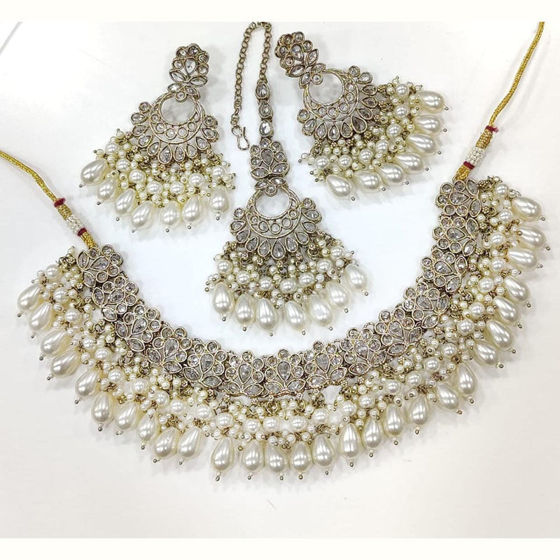 Kavita Art Gold Plated Crystal Stone Necklace Set