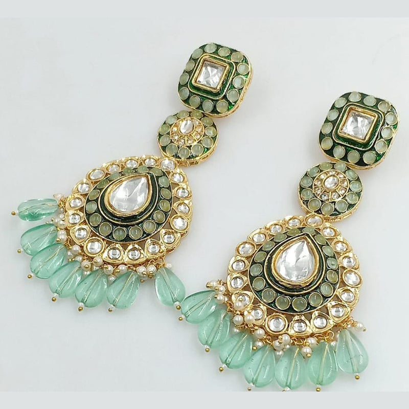 Kavita Art Gold Plated Kundan And Pearl Dangler Earrings