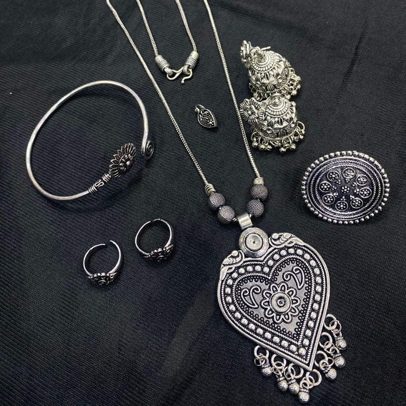 Kavita Art Oxidised Plated Combo Set